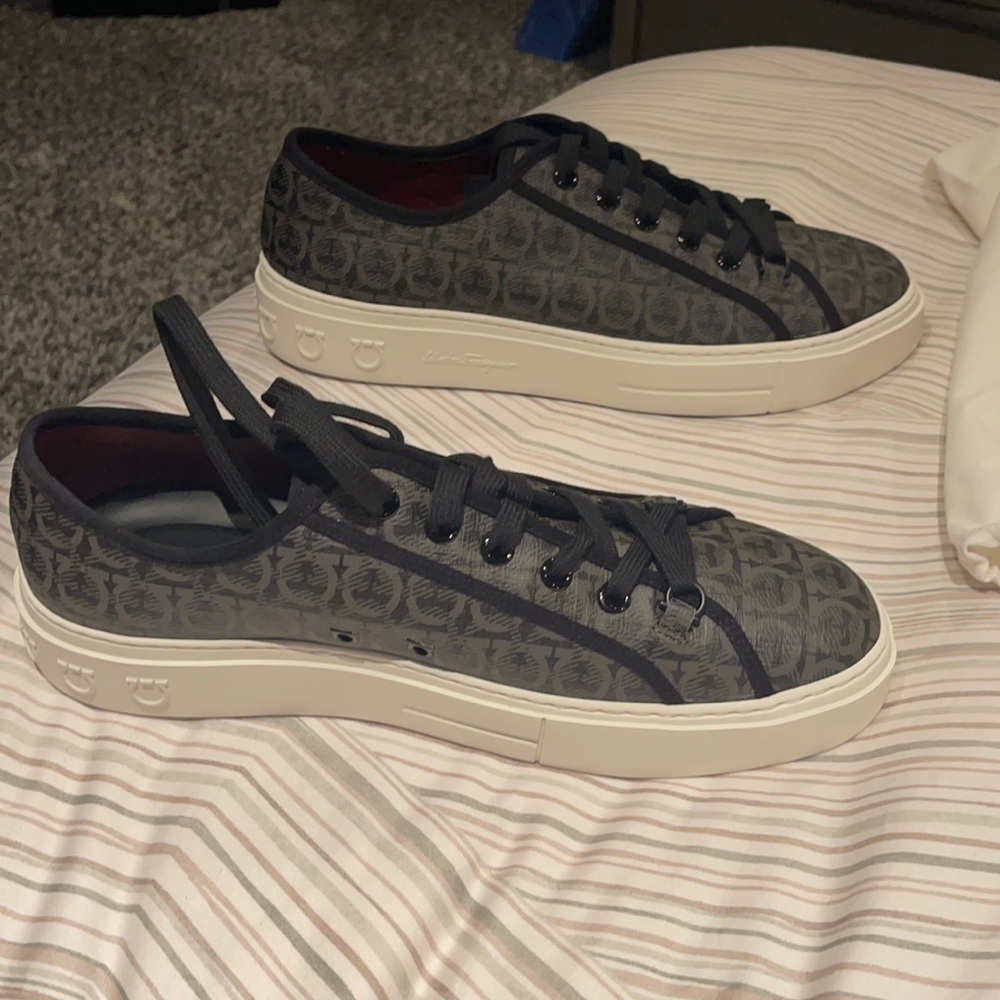 Men's Anson Gancini-Print Low-Top Sneakers